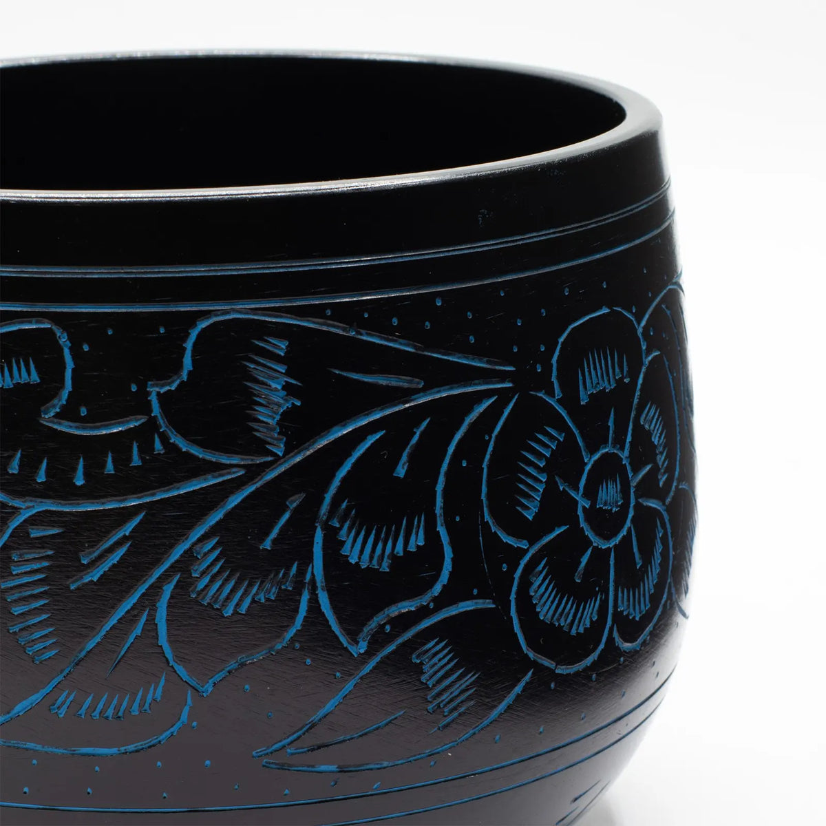 Cauldron Singing Bowl - Magic Mushroom Design - Blue 15cm