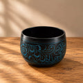 Cauldron Singing Bowl - Magic Mushroom Design - Blue 15cm
