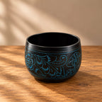 Cauldron Singing Bowl - Magic Mushroom Design - Blue 15cm