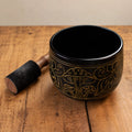 Cauldron Singing Bowl - Magic Mushroom Design - Yellow 15cm
