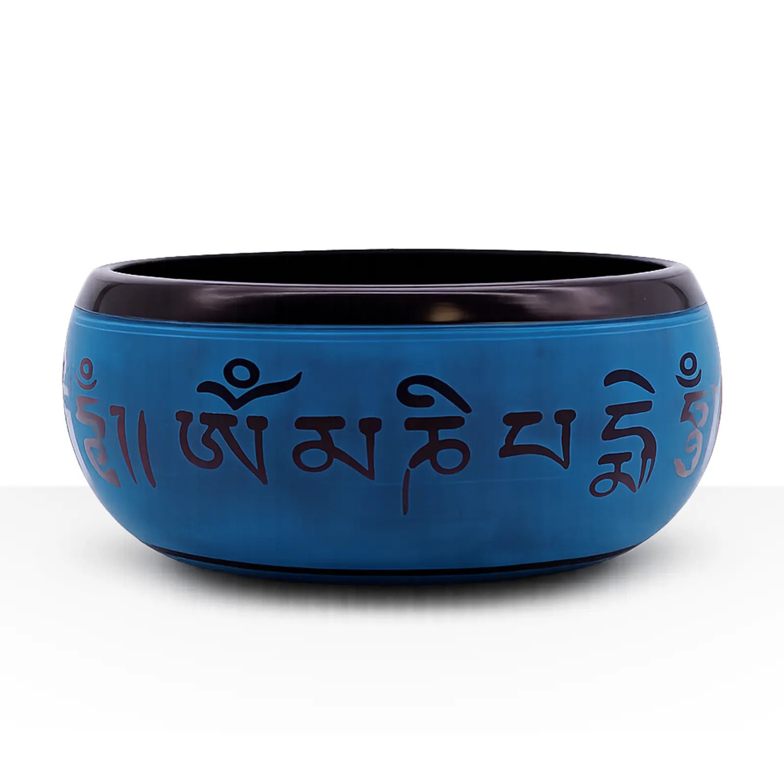 Earth Powder Singing Bowl - Blue Mantra Five Buddha - 16cm
