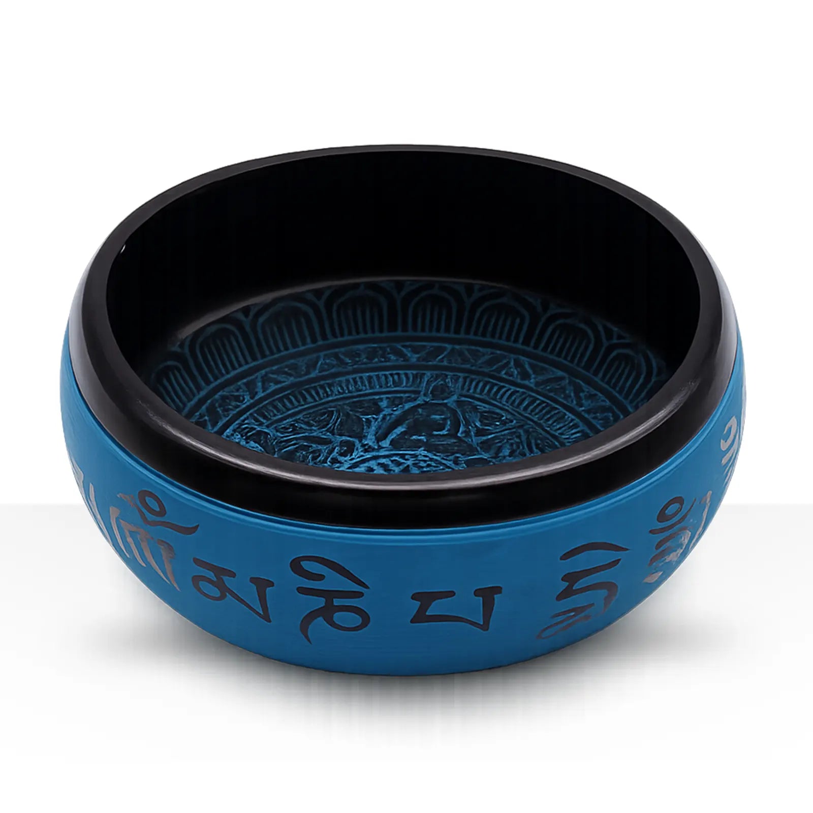 Earth Powder Singing Bowl - Blue Mantra Five Buddha - 16cm