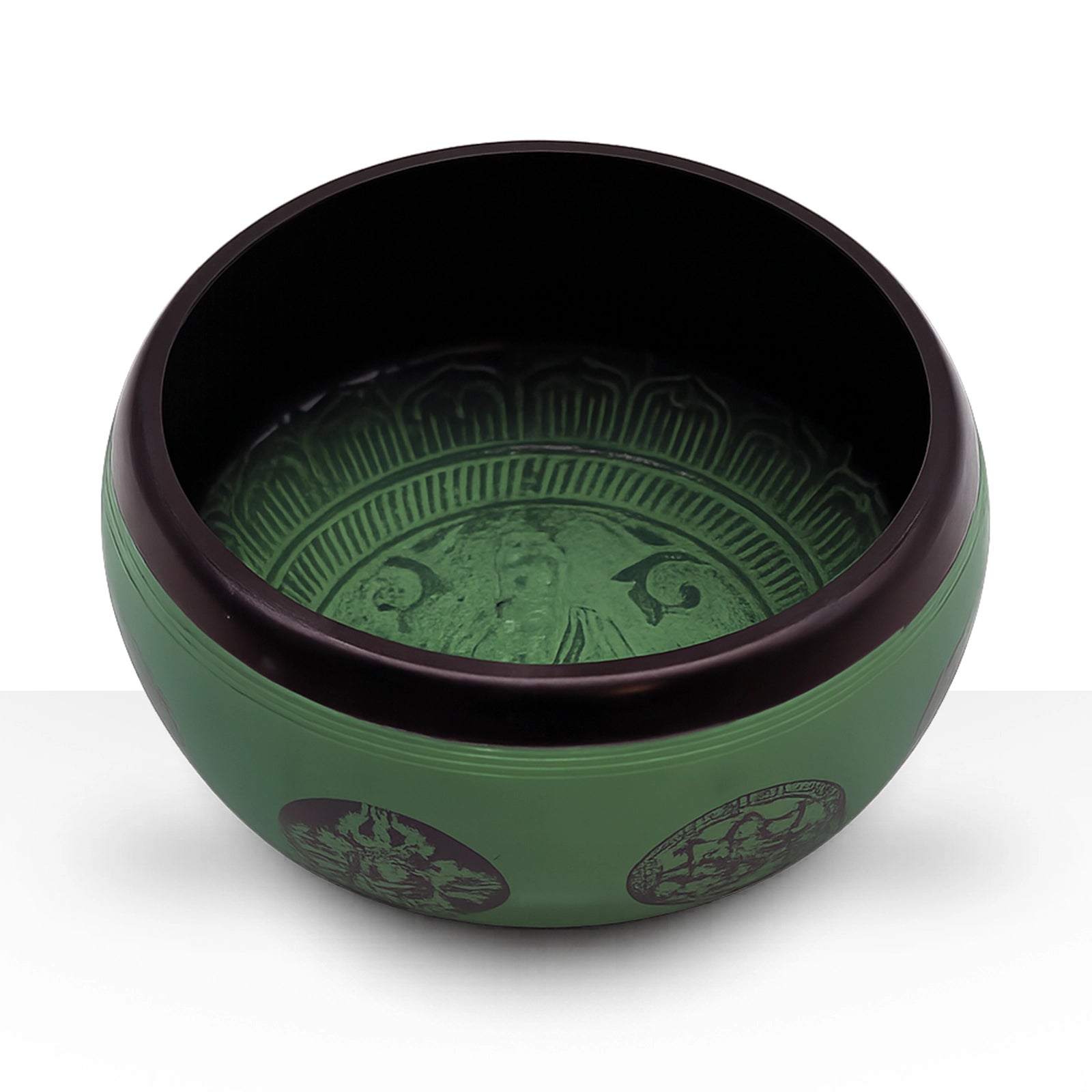 Earth Powder Singing Bowl - Mandala Buddha - 16cm