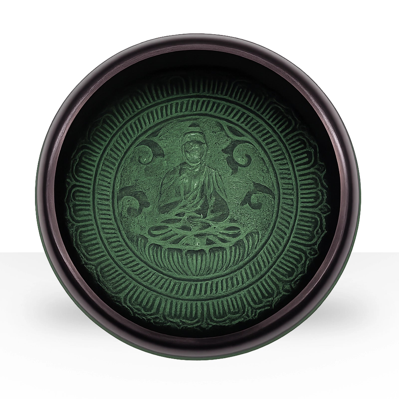 Earth Powder Singing Bowl - Mandala Buddha - 16cm
