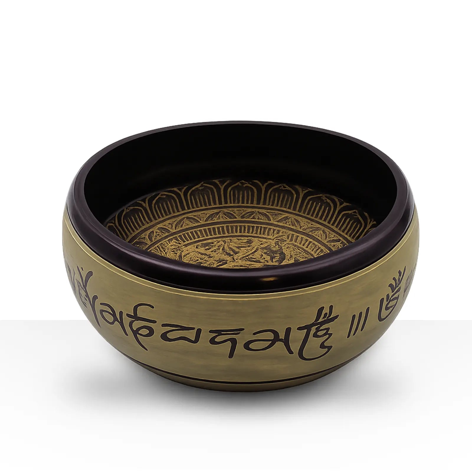 Earth Powder Singing Bowl - Mantra Five Buddha - 16cm