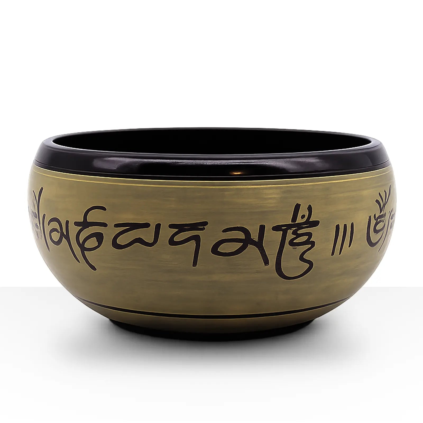 Earth Powder Singing Bowl - Mantra Five Buddha - 16cm