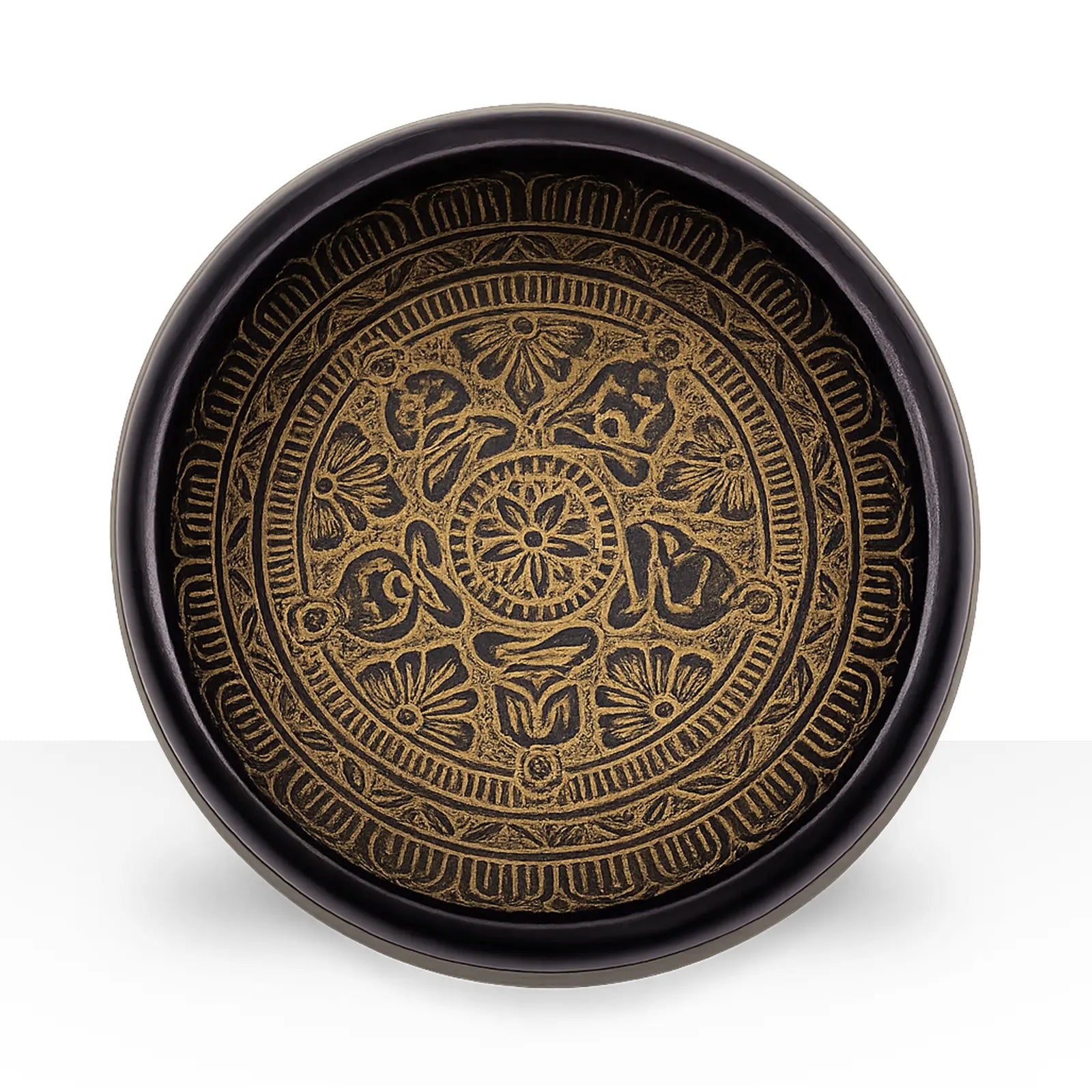 Earth Powder Singing Bowl - Mantra Five Buddha - 16cm