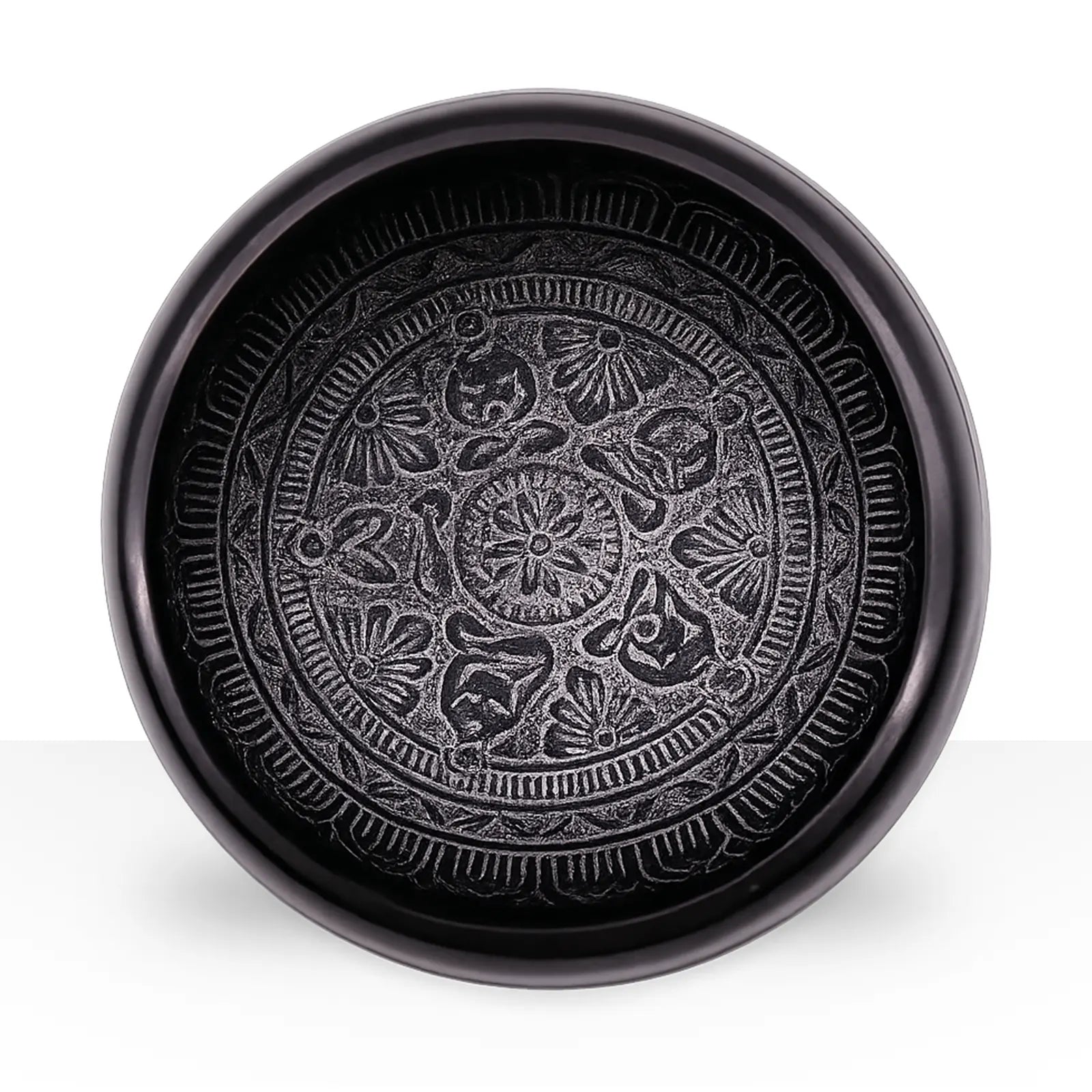 Earth Powder Singing Bowl - Om Five Buddha - 16cm