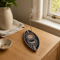 Enamel Incense Bowl - Polished Aluminium - Pink Sun & Moon