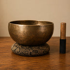 Extra Large Indian Moon Phase Tibetan Buddhist Singing Bowl - (approx 1500g) - 22cm