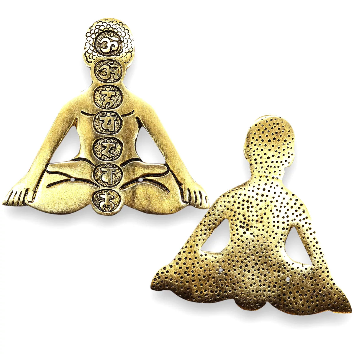 Gold Aluminum Seven Chakra Yoga Incense Holder