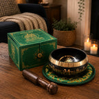 Green Tara Singing Bowl Gift Set - 10cm
