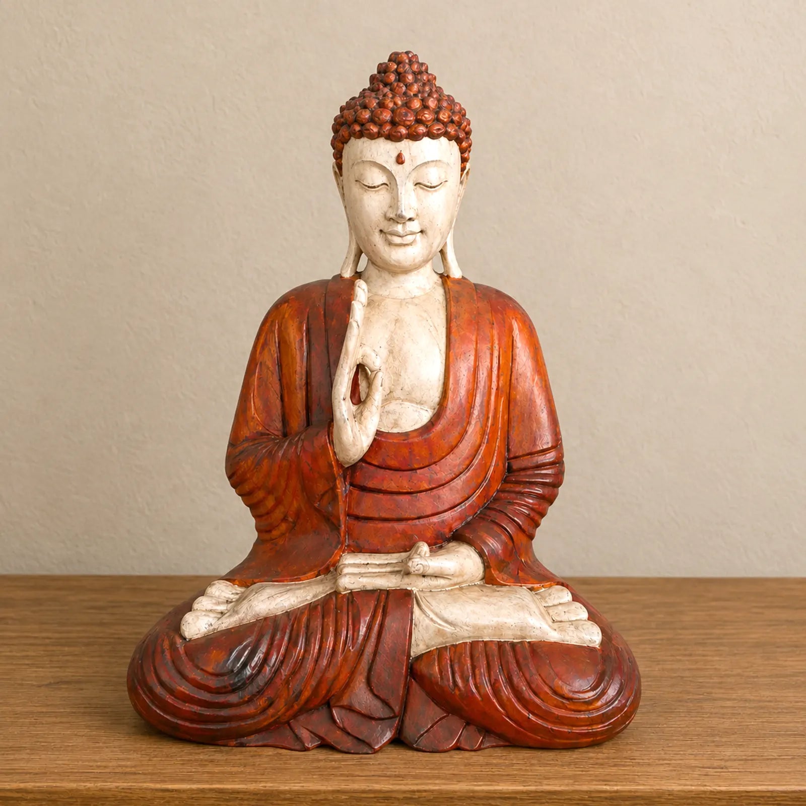 Hand Carved Buddha Statue - 40cm Teaching Transmission