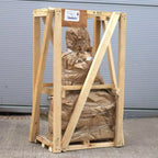 Hand Carved Wooden Buddha Sitting Statue - 30cm Thinking
