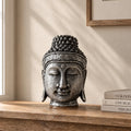 Home Decoration Buddha Head Statue - 25cm - Silver Shine Finish