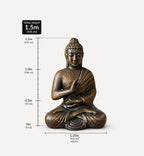 Large Antique Gold Buddha Meditation in Stupa - 1.5m hand-carved resin Buddha statue with antique gold finish, showcasing serene meditation pose and detailed craftsmanship.