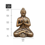 Large Outdoor Garden Praying Buddha Statue - Antique Gold - 1.2m