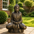 Large Outdoor Garden Thai Buddha Statue - Antique Gold - 96cm