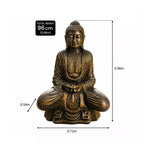Large Outdoor Garden Thai Buddha Statue - Antique Gold - 96cm