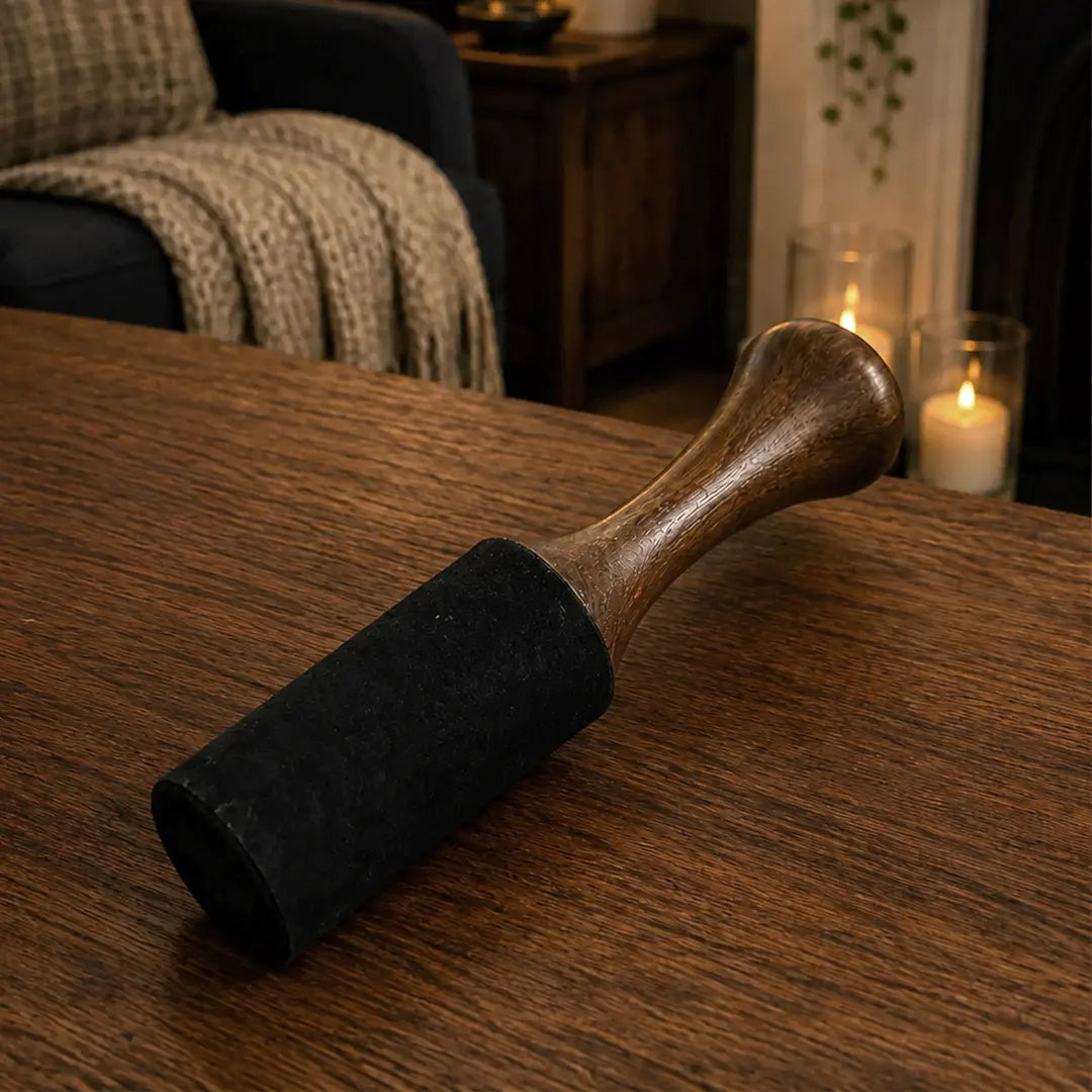 Large Wooden King Striker for Singing Bowls - 22cm