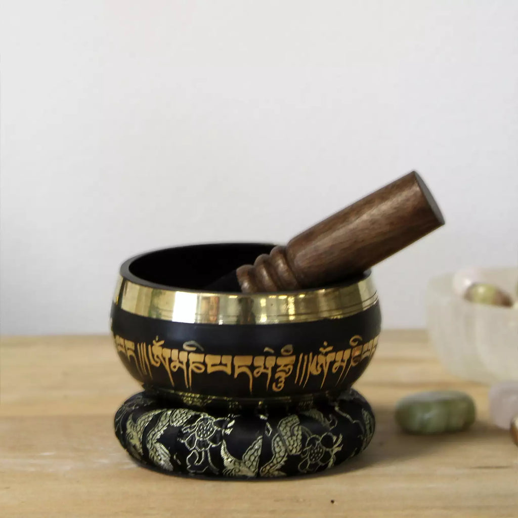 Lotus Flower Singing Bowl Gift Set - 9cm