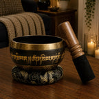 Lotus Flower Singing Bowl Gift Set - 9cm