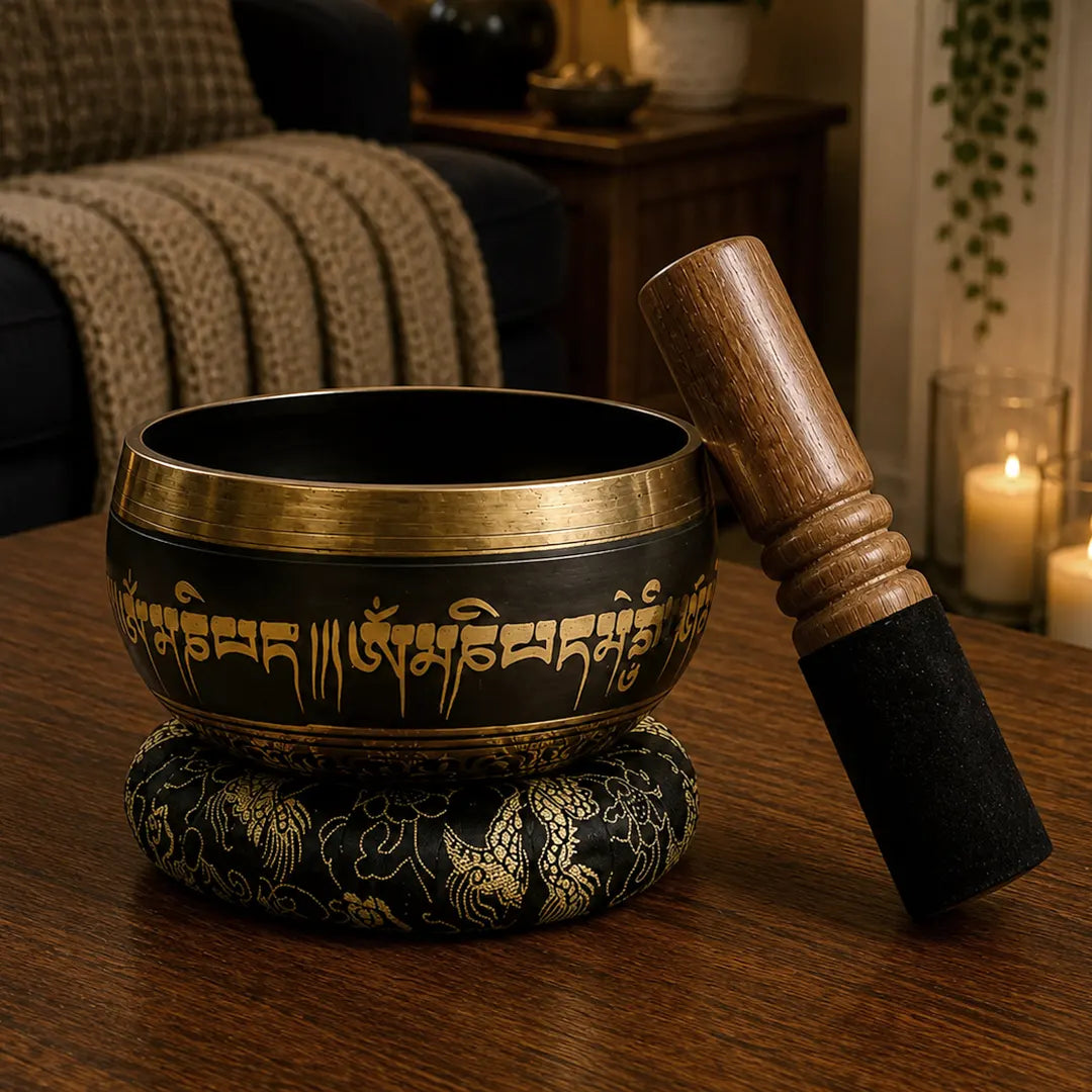 Lotus Flower Singing Bowl Gift Set - 9cm