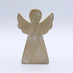 Mango Wood Angel - Whitewash