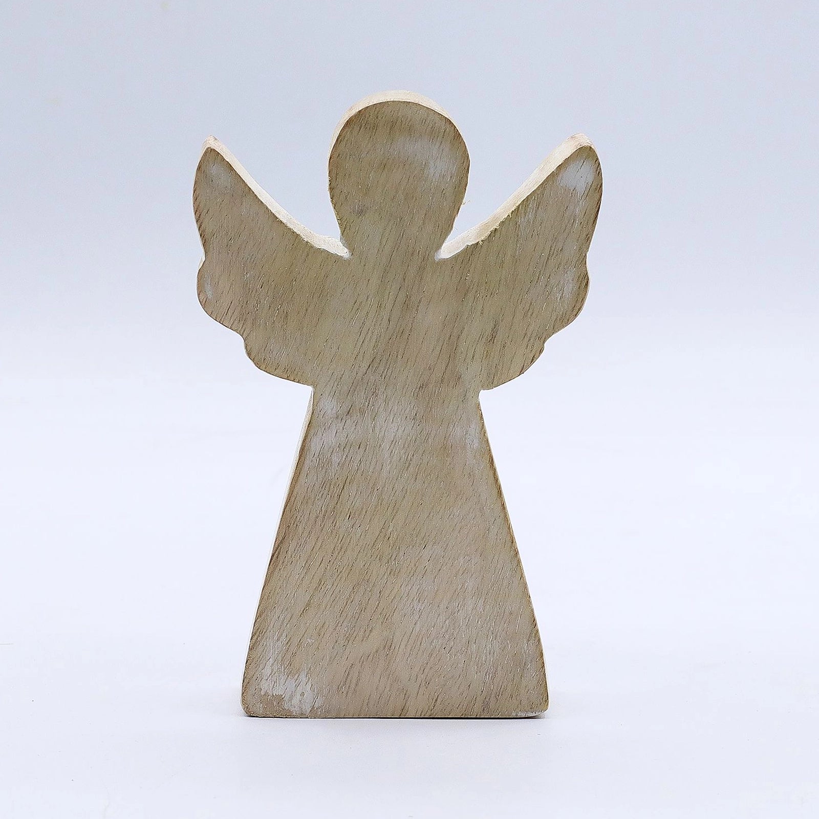 Mango Wood Angel - Whitewash