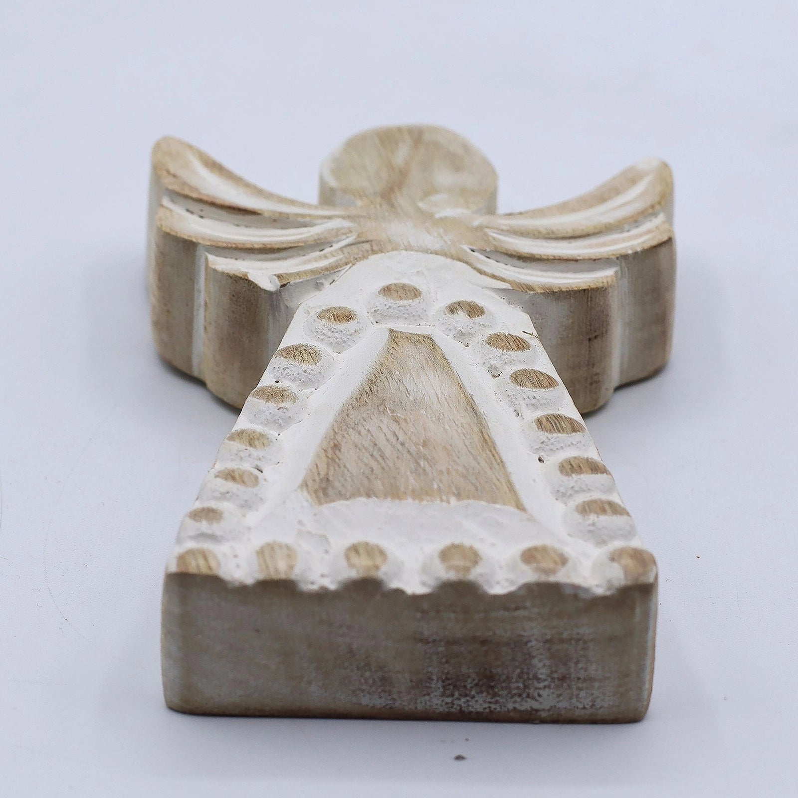 Mango Wood Angel - Whitewash