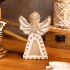 Mango Wood Angel - Whitewash