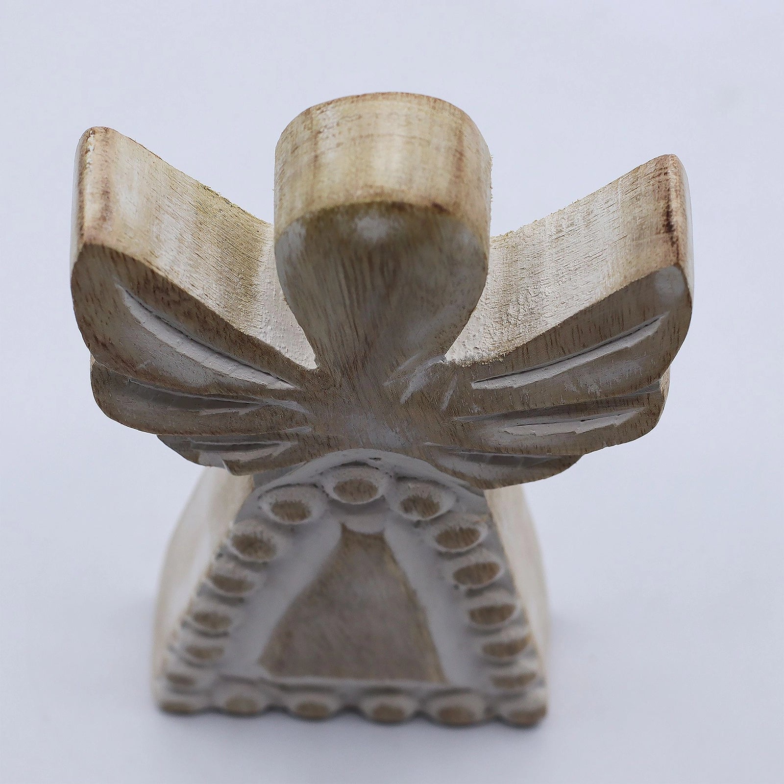 Mango Wood Angel - Whitewash