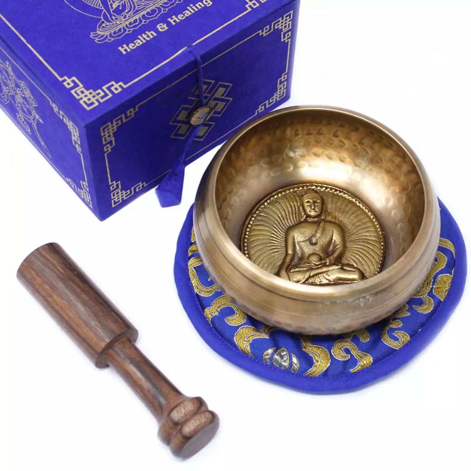 Medicine Buddha Singing Bowl Gift Set - 10cm