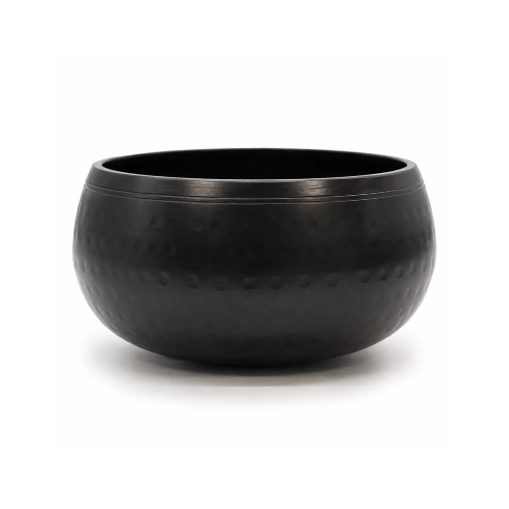 Medium Black Beaten Tibetan Singing Bowl - 15cm