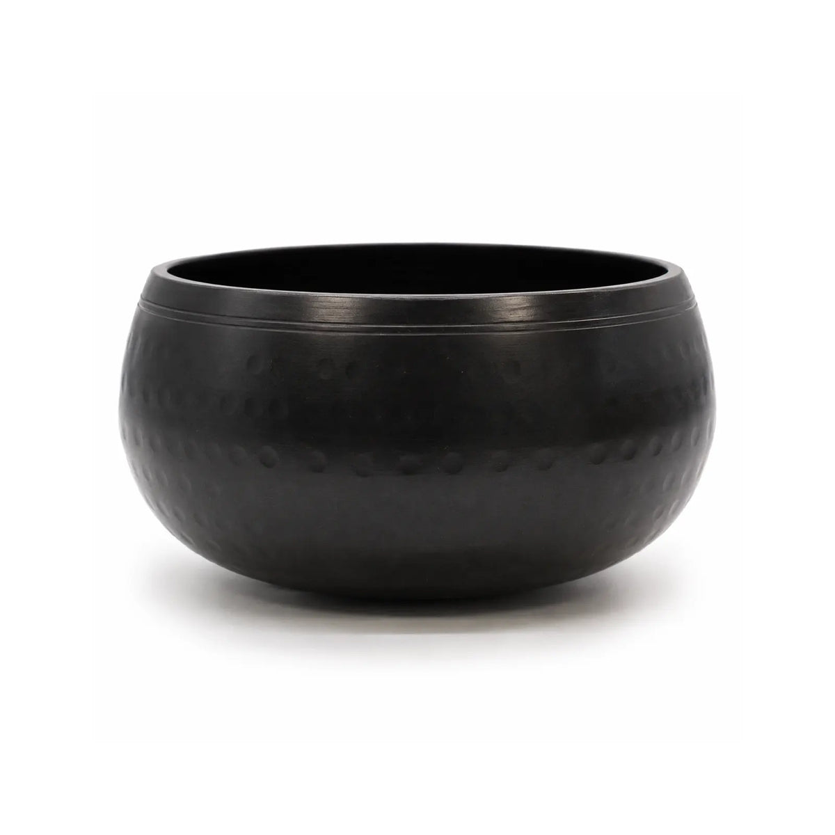 Large Black Beaten Tibetan Singing Bowl - 18cm