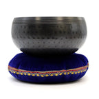 Large Black Beaten Tibetan Singing Bowl - 18cm