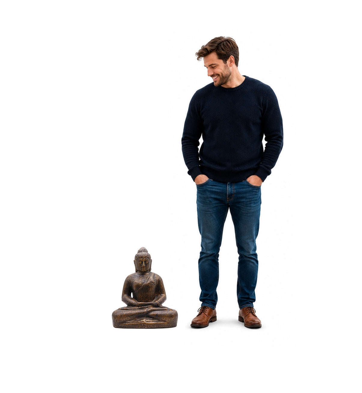 Medium Buddha Classic Antique Gold - 0.5m