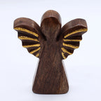 Small Mango Wood Angel - Gold Decor