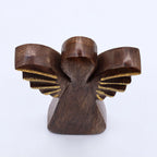 Small Mango Wood Angel - Gold Decor