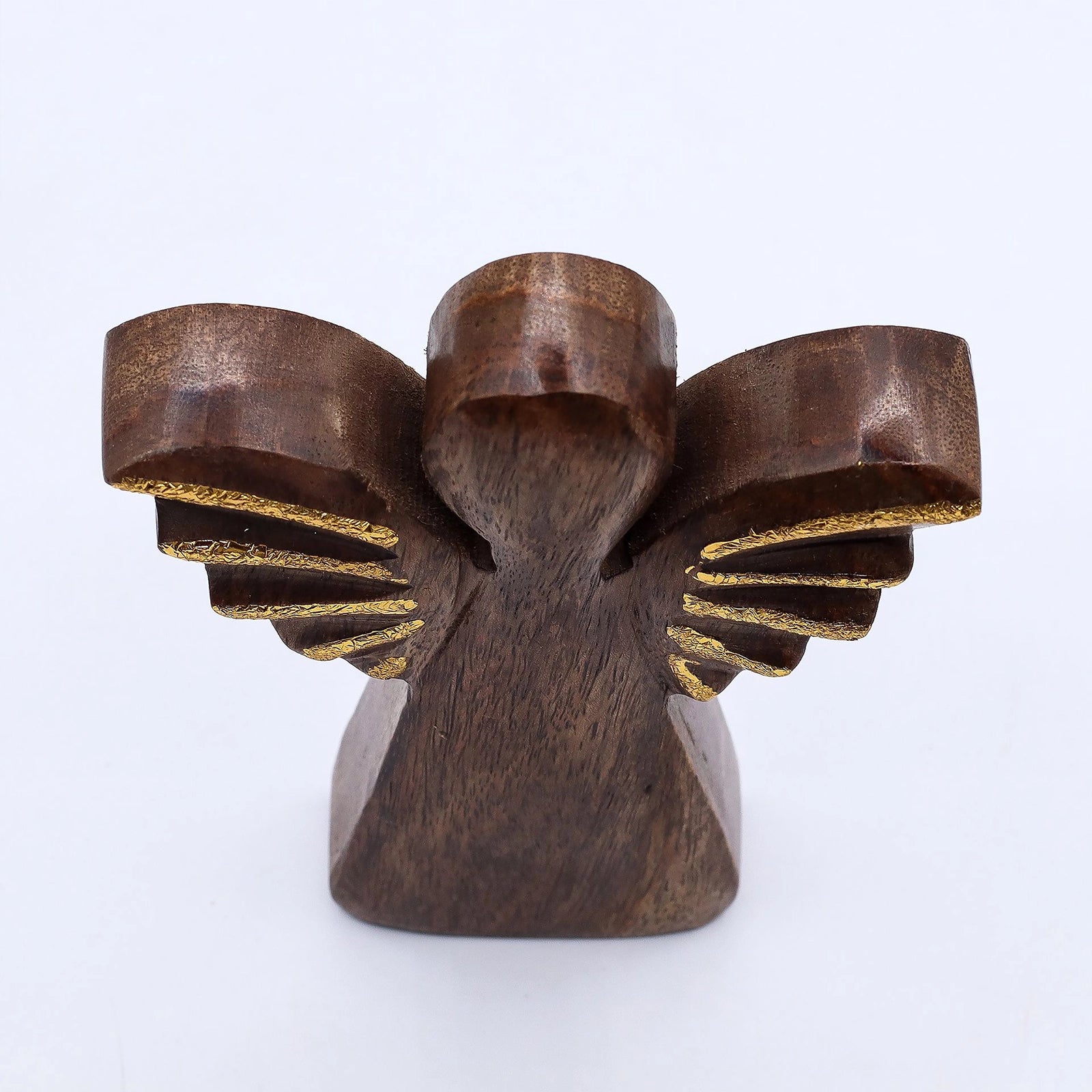Large Mango Wood Angel - Gold Decor