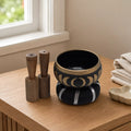 Moon Phase Tibetan Singing Bowl Set - Black 10.7cm