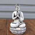 Resin Buddha Candle Holder Statue - White - Medium
