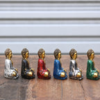 Resin Gold Mini Buddha Statue (Assorted Colours)