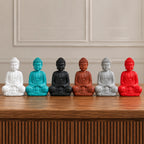 Resin Matt Mini Buddha Statue (Assorted Colours)