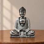 Resin White & Grey Buddha Statue - Medium