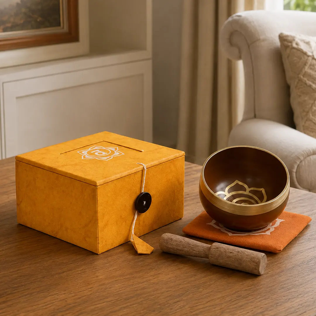 Sacral Chakra Singing Bowl Gift Set