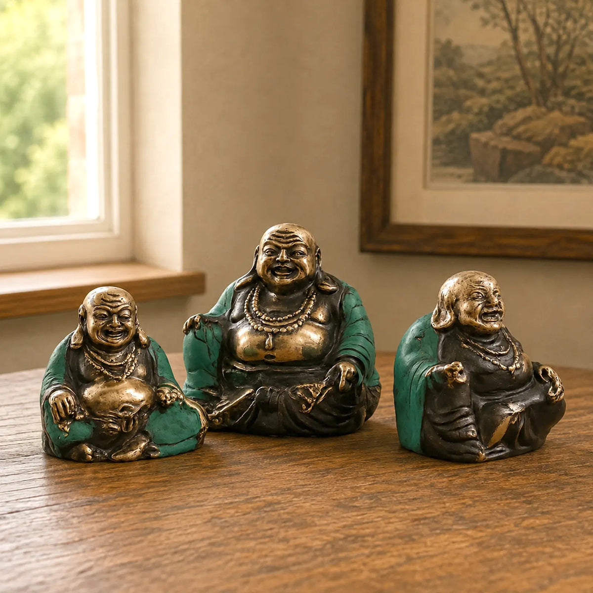 Set of 3 - Happy Buddha's (asst sizes)