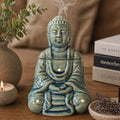 Sitting Buddha Oil Burner - Blue