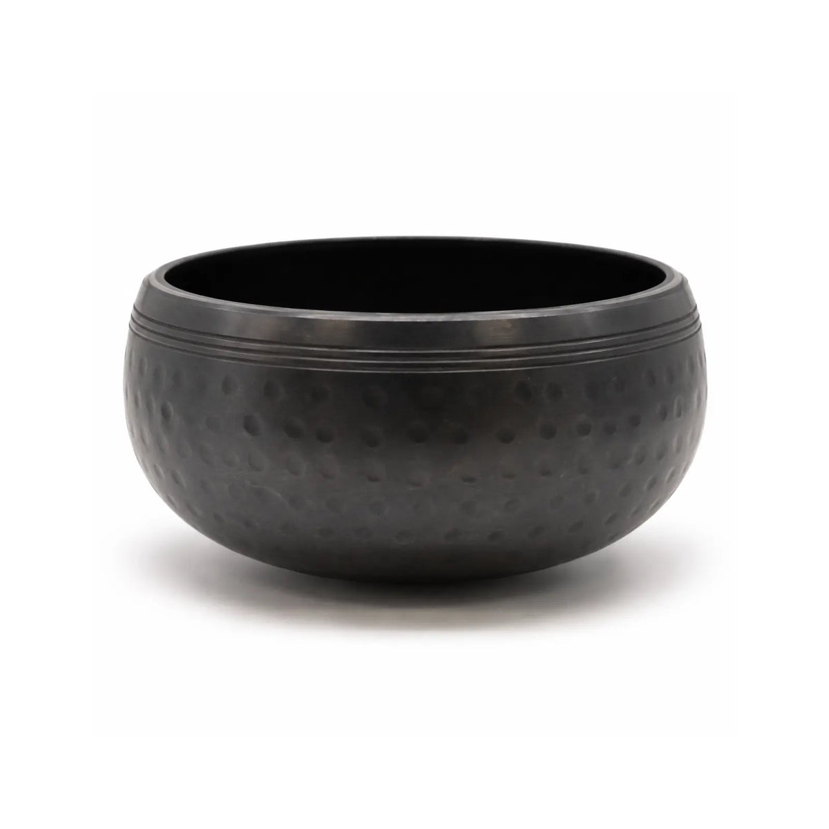 Small Black Beaten Tibetan Singing Bowl - 14cm