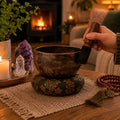 Small Indian Moon Phase Singing Bowl - (approx 550g) - 13cm